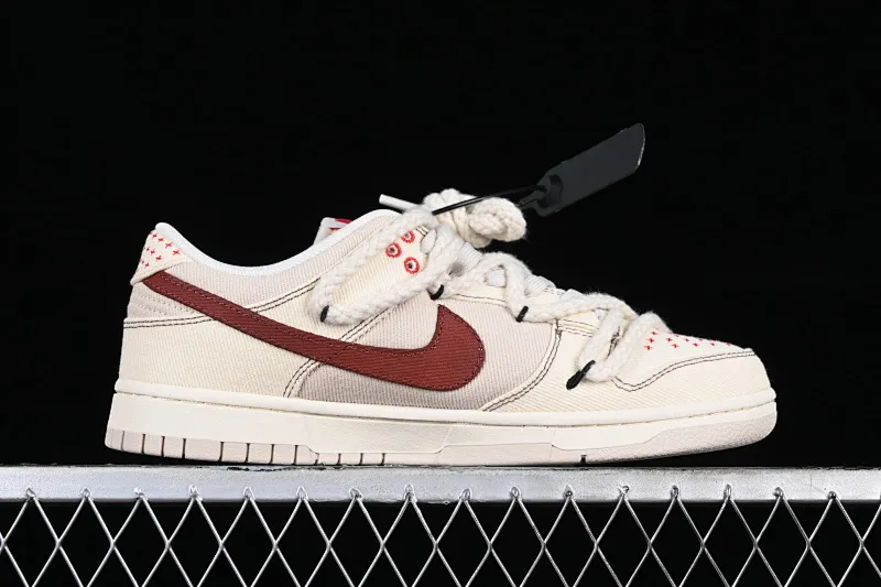 All categories Nk SB Dunk series Nk SB Dunk Low low-top sneakers Nk Dunk Low Outdoor wear high street style Sashiko embroidery Retro hemp rope deconstruction SB low-top casual sneakers DV0834-100